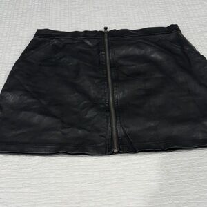 Rebel Rogue Black Faux  Leather Mini Skirt